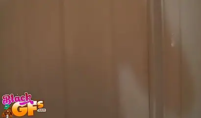 Petite ebony girlfriend has her tight pussy licked before gagging on a big dick