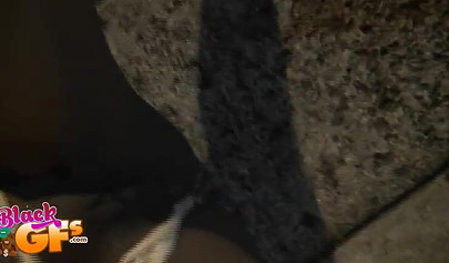 Two kinky black teens strip on a sidewalk after party and tease while in public