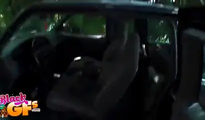 Black babe sucks cock and just can't get enough sucking