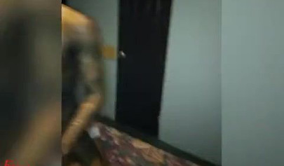 Thot ebony gets drilled in her mouth and pussy too