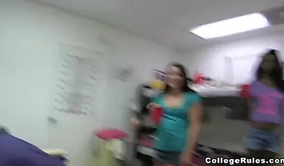 Hot college teens with ebony chicks are super horny rn