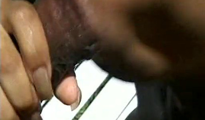 Hot ebony girl sucks off her man and loves it