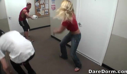 College kids including some ebony babes having some party fun