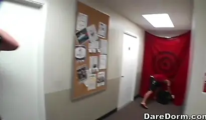 College kids including some ebony babes having some party fun