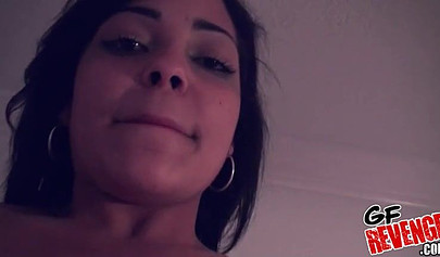 Ebony babe showers and gets filmed while doing it too