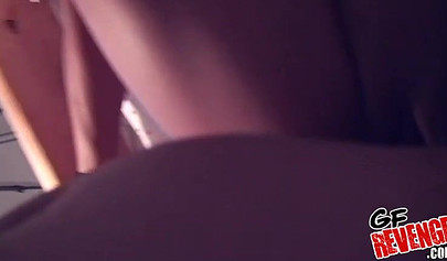 Ebony babe showers and gets filmed while doing it too