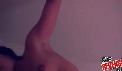 Ebony babe showers and gets filmed while doing it too