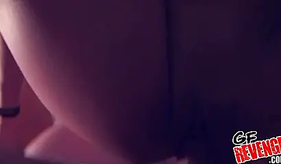 Ebony babe showers and gets filmed while doing it too