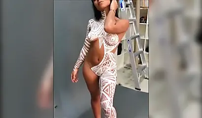 Gorgeous black women in all sorts of sexy body paint