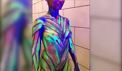 Gorgeous black women in all sorts of sexy body paint