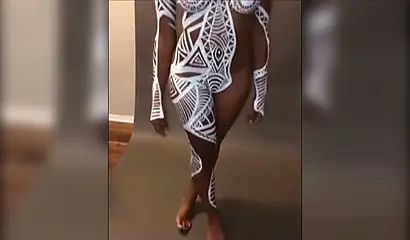 Gorgeous black women in all sorts of sexy body paint