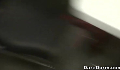 Black girl has an orgy with her friends in dorm