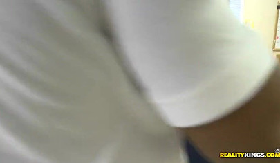 Black girl needs bail and her friend flashes her tits