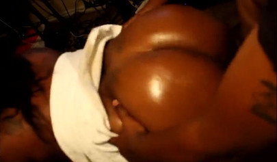 Tattooed black girl with huge ass and tits gets fucked