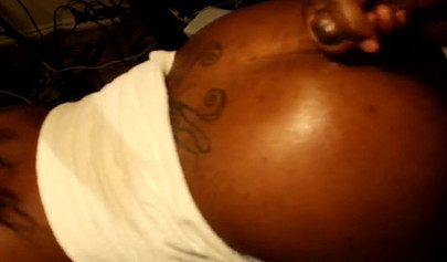 Tattooed black girl with huge ass and tits gets fucked