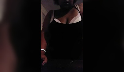 Fat and disgusting ebony bitch has some fun on cam