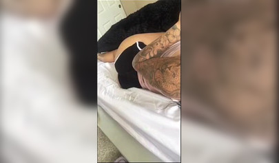 Thick black girl shakes her fat ass cheeks and also her massive thick titties