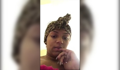 Thick black girl shakes her fat ass cheeks and also her massive thick titties