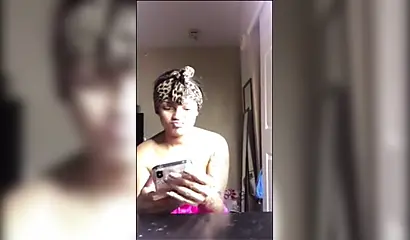 Thick black girl shakes her fat ass cheeks and also her massive thick titties