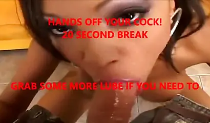 Black lass strips, teases you with her body and sucks on a big white dick nicely