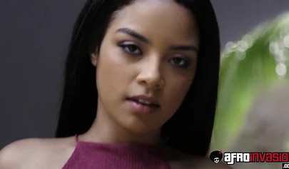 Lightskin ebony queen gets that tight cunt filled with a thick pulsing penis