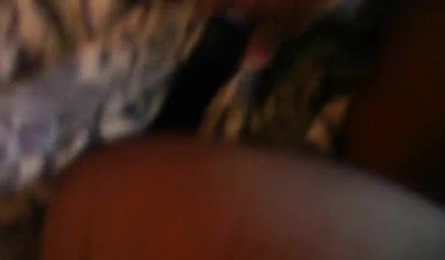 Tight ebony lass gets drilled by her mature boyfriend while moaning very loudly