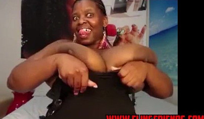 A neat little compilation of ebony gals with massive titties jigging in the open