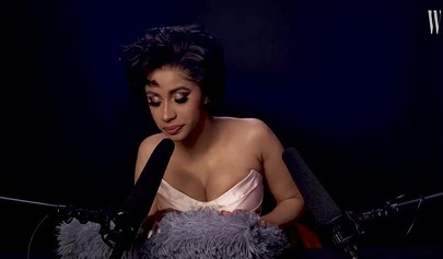 A sexy video of the ebony cutie Cardi B showing off her ASMR skills for cam