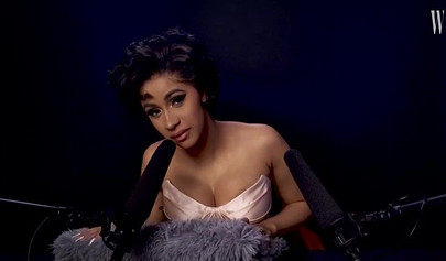 A sexy video of the ebony cutie Cardi B showing off her ASMR skills for cam