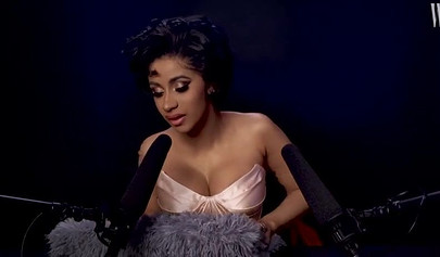 A sexy video of the ebony cutie Cardi B showing off her ASMR skills for cam
