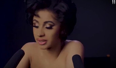 A sexy video of the ebony cutie Cardi B showing off her ASMR skills for cam