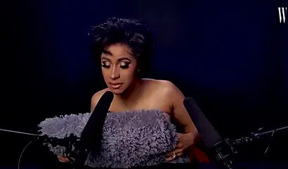 A sexy video of the ebony cutie Cardi B showing off her ASMR skills for cam