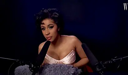 A sexy video of the ebony cutie Cardi B showing off her ASMR skills for cam