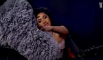 A sexy video of the ebony cutie Cardi B showing off her ASMR skills for cam