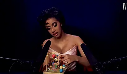 A sexy video of the ebony cutie Cardi B showing off her ASMR skills for cam