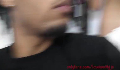 Asian cutie sucks a giant black python before getting her small cunt stretched