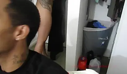 Asian cutie sucks a giant black python before getting her small cunt stretched