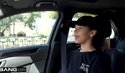 Petite ebony girl sucks a big fat white dick and then gets nicely fucked by it