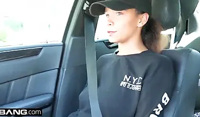 Petite ebony girl sucks a big fat white dick and then gets nicely fucked by it