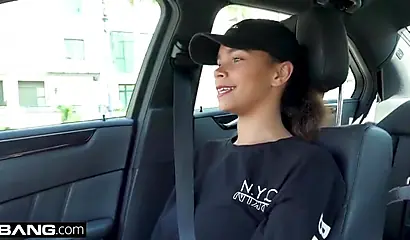 Petite ebony girl sucks a big fat white dick and then gets nicely fucked by it