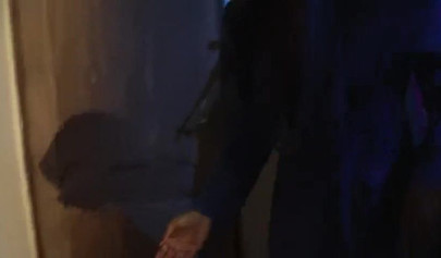 Ebony girl sucks and gets fucked by a white granddad and his big pale dick