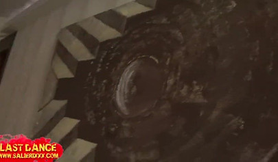 Ebony girl sucks and gets fucked by a white granddad and his big pale dick