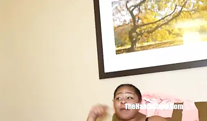 Thick black chick gets her ass trashed by a giant black cock and she loves it