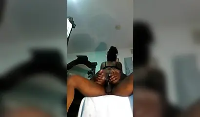Black girl in sexy lingerie has amazing sex and loves the feeling of BBC in her