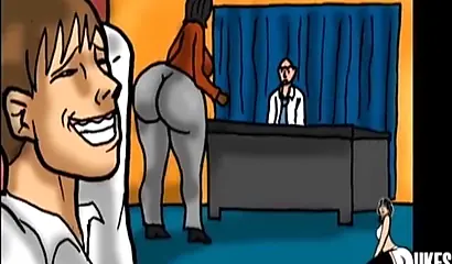 Ebony teacher with a giant ass has sex with her white student and loves it all