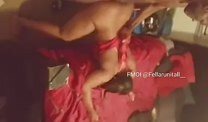 Ebony slut with a big booty gives a satisfying blowjob before getting fucked