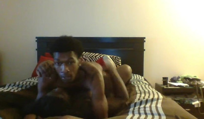 Skinny black dude drills a thick black cutie and makes her moan very loudly