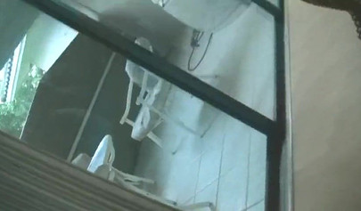 Ebony cutie lays back and sucks on white dick in front of the camera for her BF