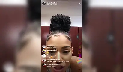 Enticing black vixen twerks and makes those big fat cheeks clap on the camera