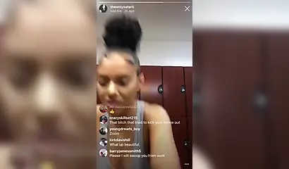 Enticing black vixen twerks and makes those big fat cheeks clap on the camera